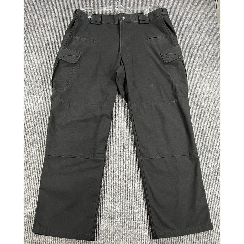 5.11 Tactical Pants Mens 38x30 Black Cargo Ripstop Utility Outdoor Workwear